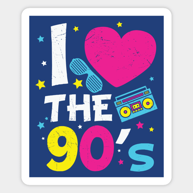 I Love the 90s // I Heart the 90s Magnet by SLAG_Creative